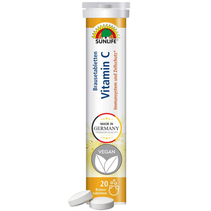 Sunlife effervescent tablets (vitamin C, 1x 20 pieces) in normal doses - NewNest Australia