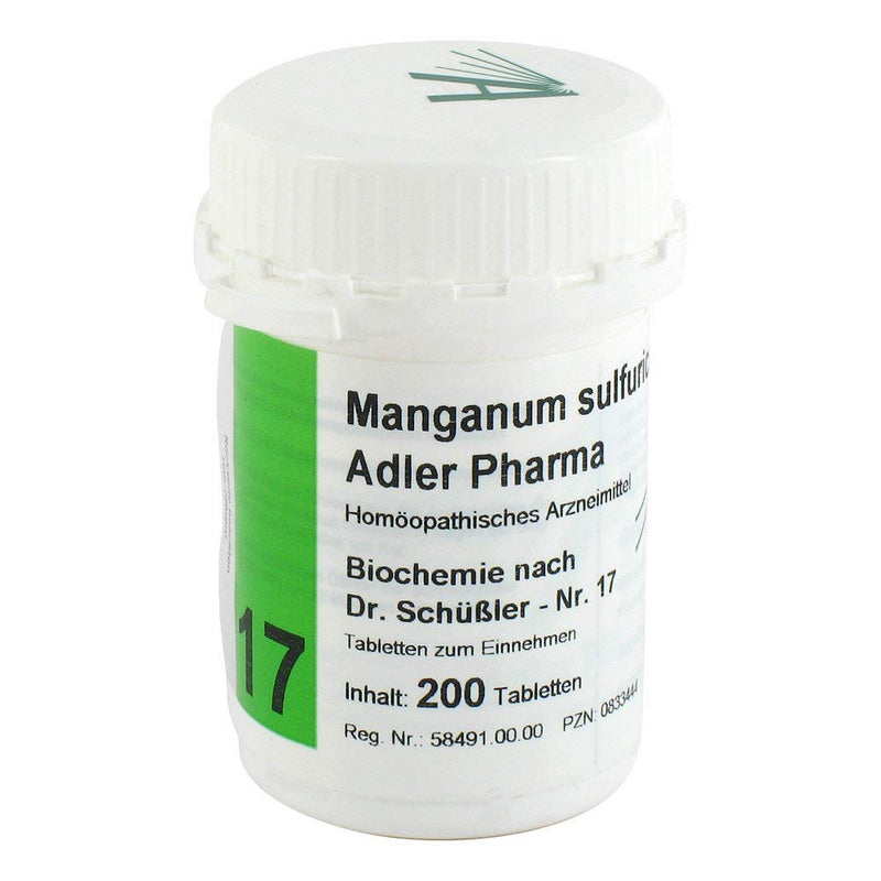 Biochemistry Adler 17 Manganum Sulfuricum D 12 tablets - NewNest Australia