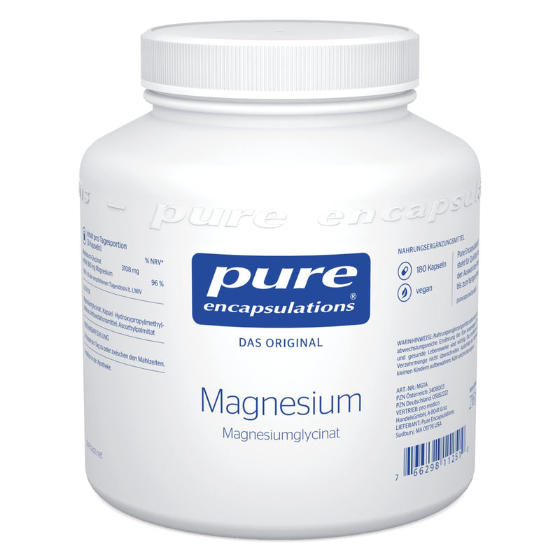 Pure Encapsulations - Magnesium Glycinate - Bound To The Amino Acid Glycine, Magnesium Is Well Absorbed And Tolerated - 180 Vegan Capsules 180 Pieces (Pack Of 1) - NewNest Australia