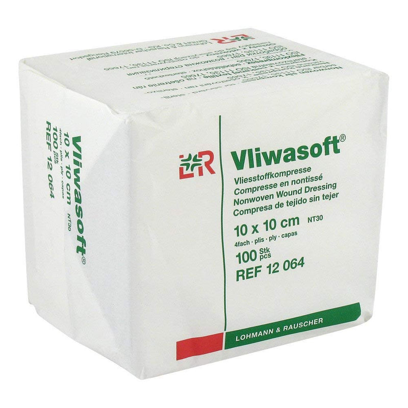 VLIWASOFT fleece compresses 10x10 cm non-sterile 4l. 100 pieces 100 pieces (pack of 1) - NewNest Australia