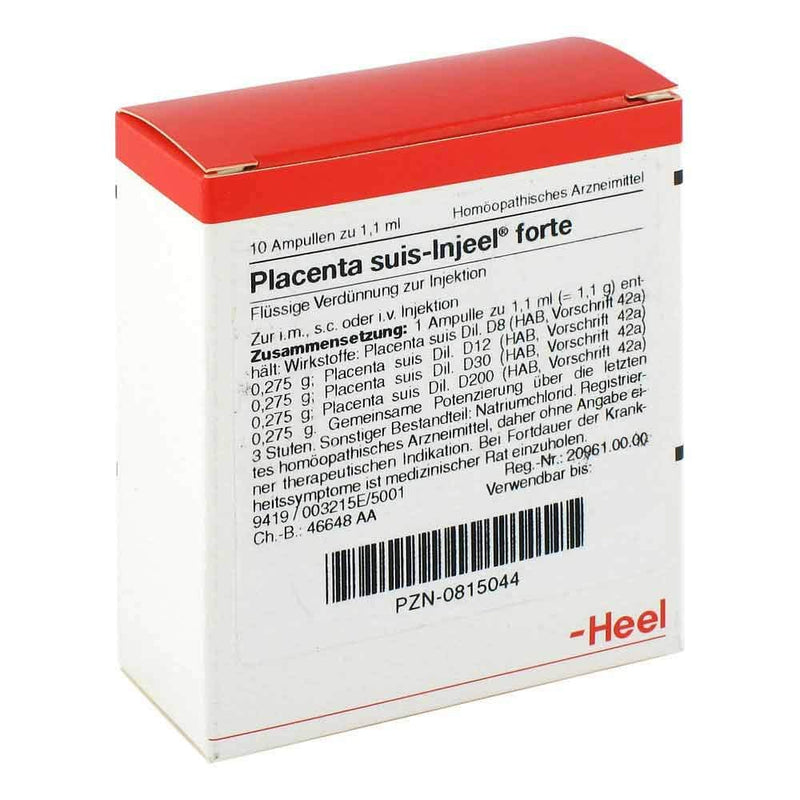 PLACENTA SUIS Injeel forte ampoules 10 pcs - NewNest Australia