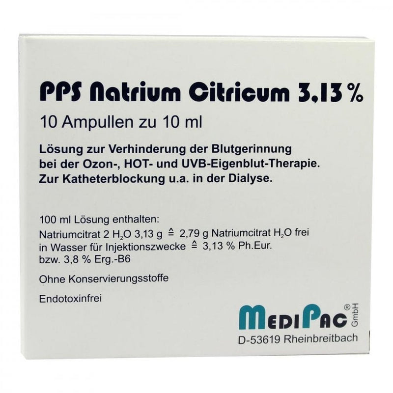 SODIUM CITRATE 3.13% ampoules 10X10 ml - NewNest Australia