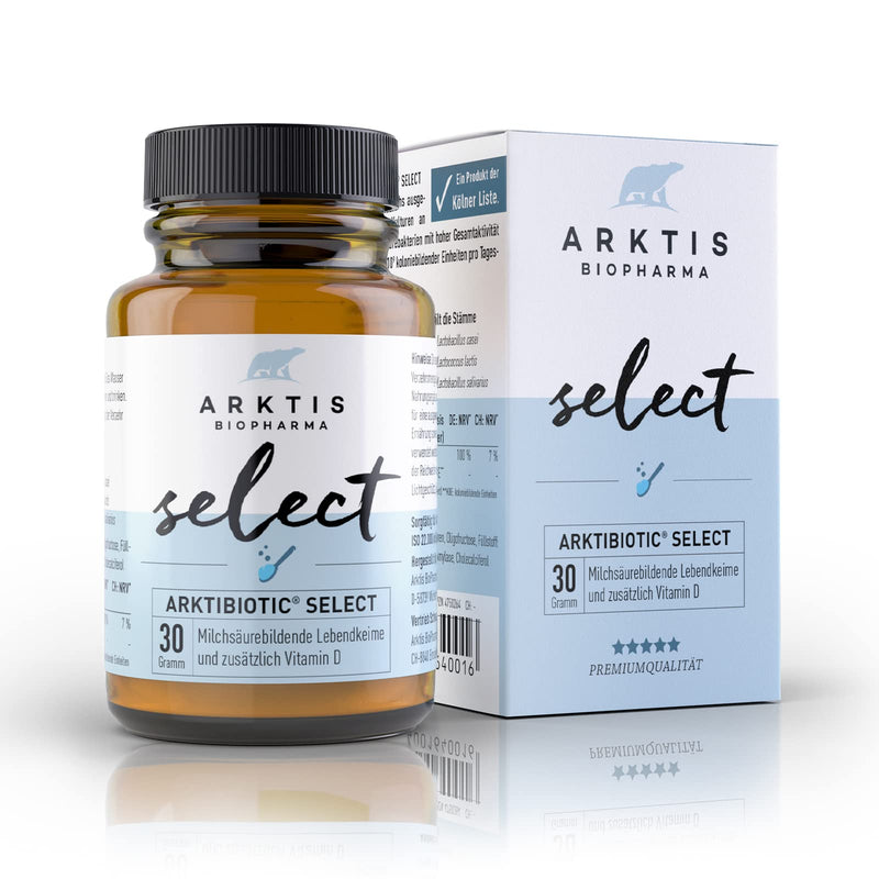 Arktis Biopharma Arktibiotic Select ‚ Powder 30 G, Selected Lactic Acid Bacteria And Vitamin D, Laboratory Tested, Ideal For Supporting The Immune System And Intestinal Flora - NewNest Australia