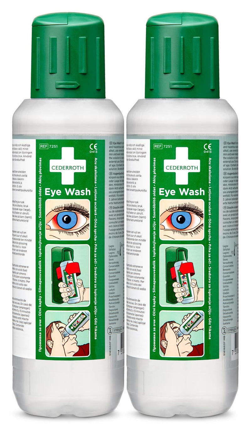 Cederroth EYE WASH BOTTLE 1 x 2 bottles of 500 ml each - NewNest Australia