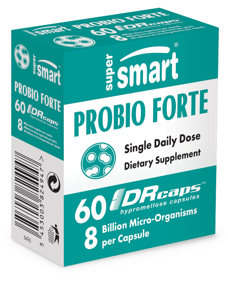 Supersmart - Probio Forte™ - 8 billion microorganisms per capsule - Probiotics - Strengthens the immune system - With Lactobacillus Acidophilus | Non GMO - 60 DR Caps™ - NewNest Australia