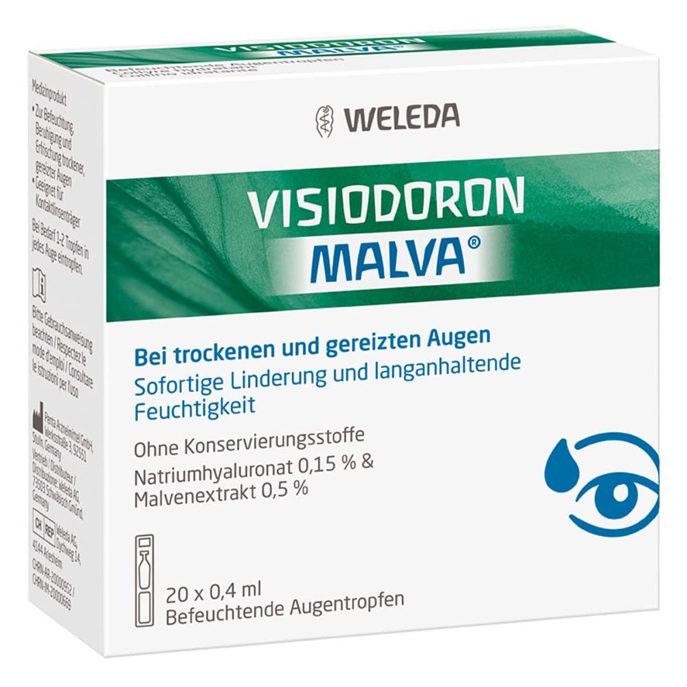 VISIODORON Malva eye drops in single-dose pipet. 20X0.4ml - NewNest Australia