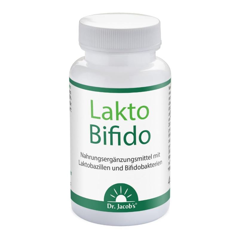 Dr. Jacob's LaktoBifido 90 capsules I guarantees 5 billion lactobacilli and bifidobacteria per capsule I suitable for histamine intolerance (HIT) I without yeast and gluten I 90 portions - NewNest Australia