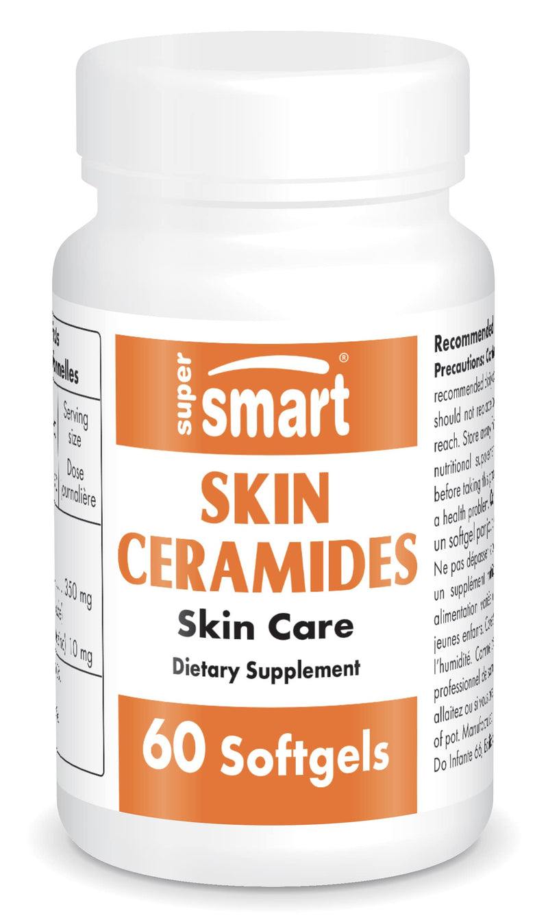 Supersmart - Skin Ceramide - With Zinc - Powerful skin moisture, protection and care additive | Non GMO & Gluten Free - 60 Softgels - NewNest Australia