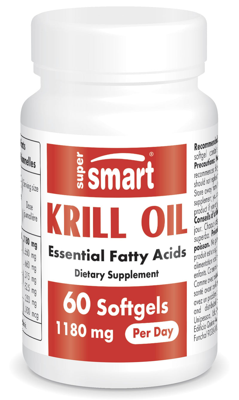 Krill oil 1180 mg/day Promotes normal blood pressure Naturally rich in Omega 3 (EPA and DHA