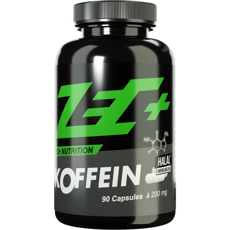 Zec+ Nutrition Caffeine Capsules High Dose - 90 Capsules with 200 mg Caffeine Powder per Capsule, Caffeine Booster Made in Germany 90 Pieces (Pack of 1) - NewNest Australia