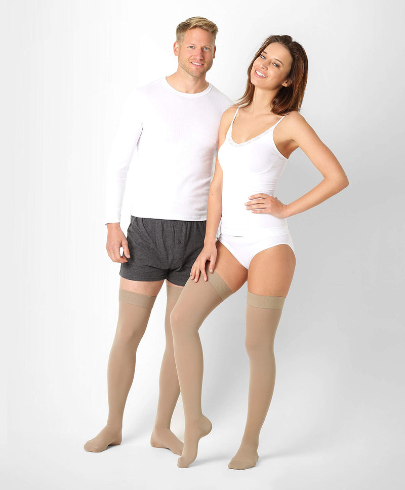 Graduated medical compression stockings (23-32 mmHg, 120 Den, Class 2) for women and men - Support stockings - Medical Compression Stockings Beige Size 2 - Short: A - Look at the third picture - NewNest Australia