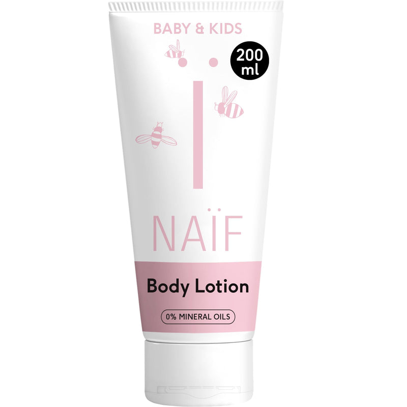 Naif, Nourishing Body Lotion For Baby & Child, Nourishes Sensitive Baby And Children'S Skin, Free From Mineral Oils, Natural Ingredients, Absorbs Quickly And Is Not Sticky, 100% Vegan, 200 Ml - NewNest Australia
