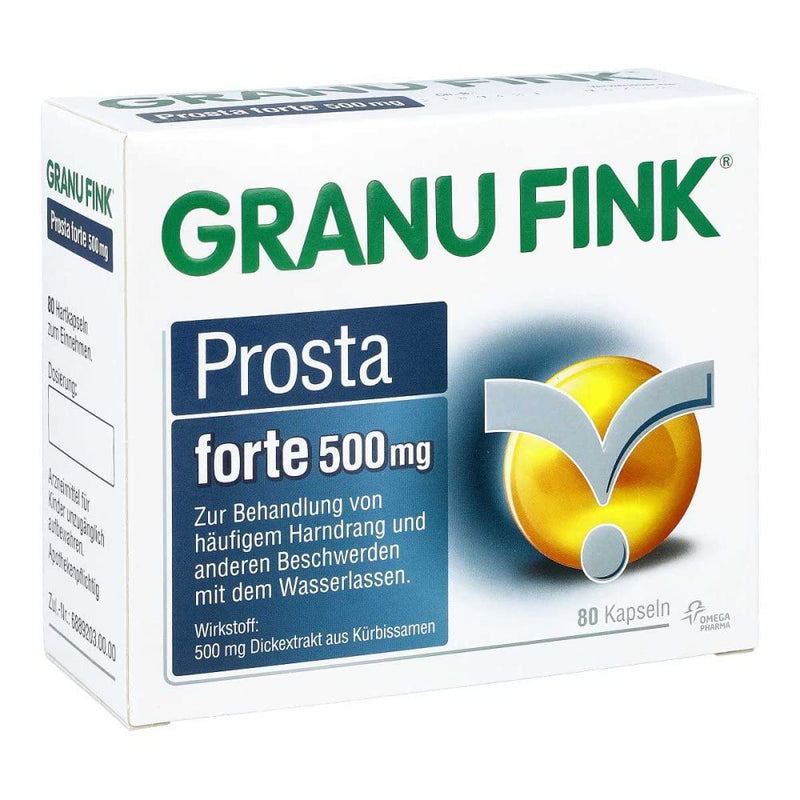 GRANU FINK Prosta Forte 500 mg - Herbal medicine for the treatment of prostate bladder problems - with unique Uromedic® pumpkin - 1 x 80 hard capsules - NewNest Australia
