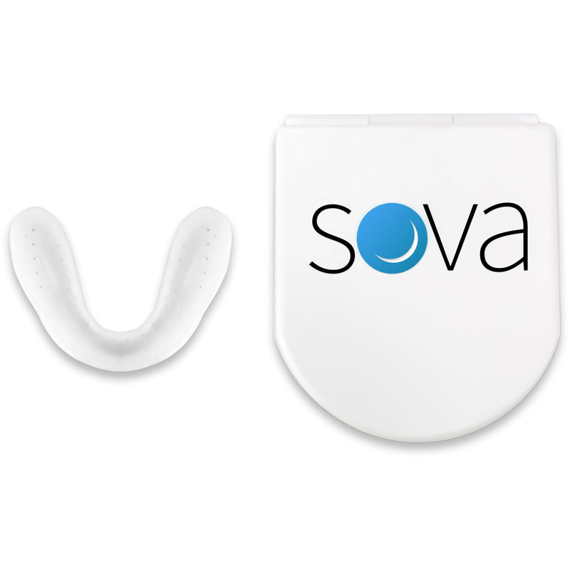 SOVA Aero bite splint - grinding splint for nighttime teeth grinding/teeth clenching/bruxism - custom-fit mouth guard - 1.6 mm thickness - can be reshaped up to 20 times - for adults - with case - NewNest Australia