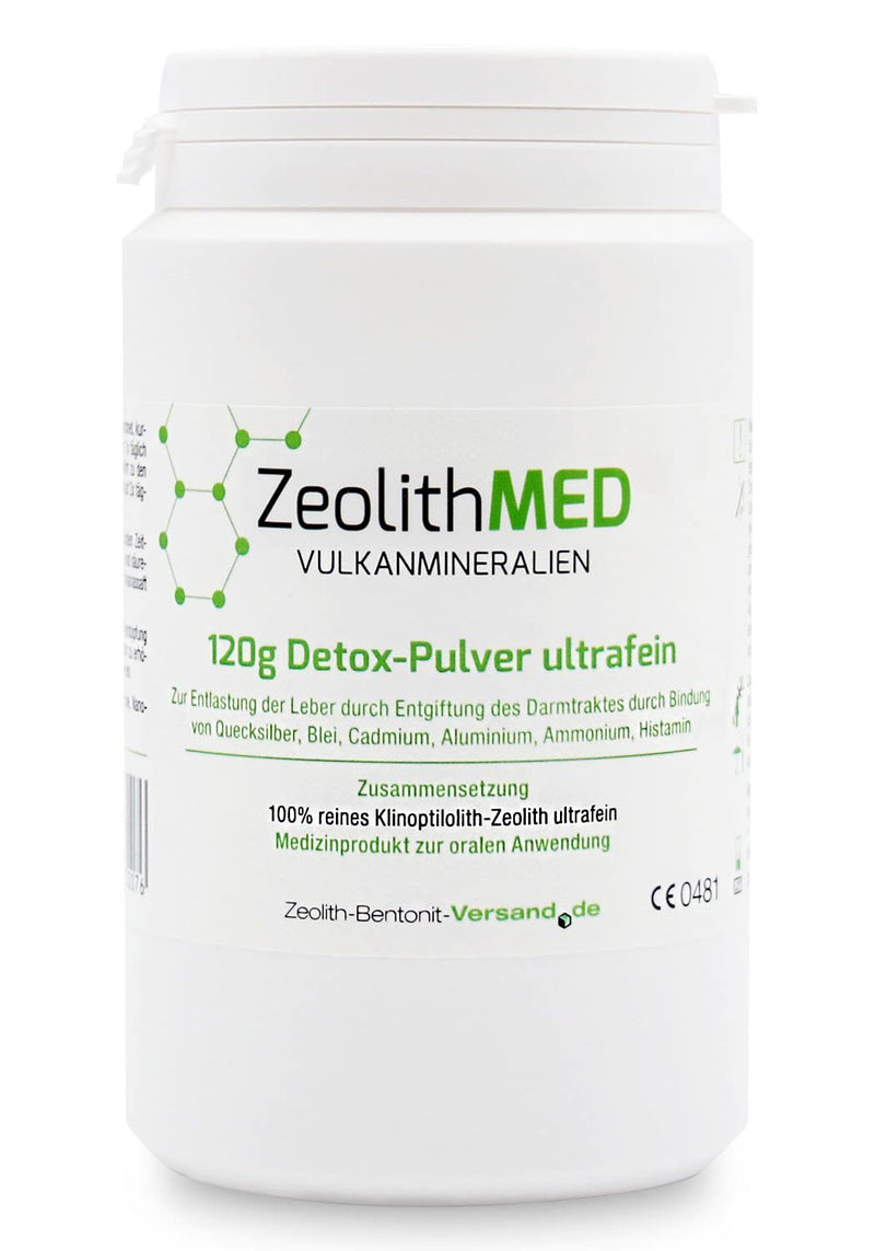 Zeolite MED ultra-fine 9µm, 120g premium powder, for binding pollutants, laboratory analyzed, recommended by experts, 100% pure zeolite clinoptilolite, volcanic minerals 120g (pack of 1) - NewNest Australia