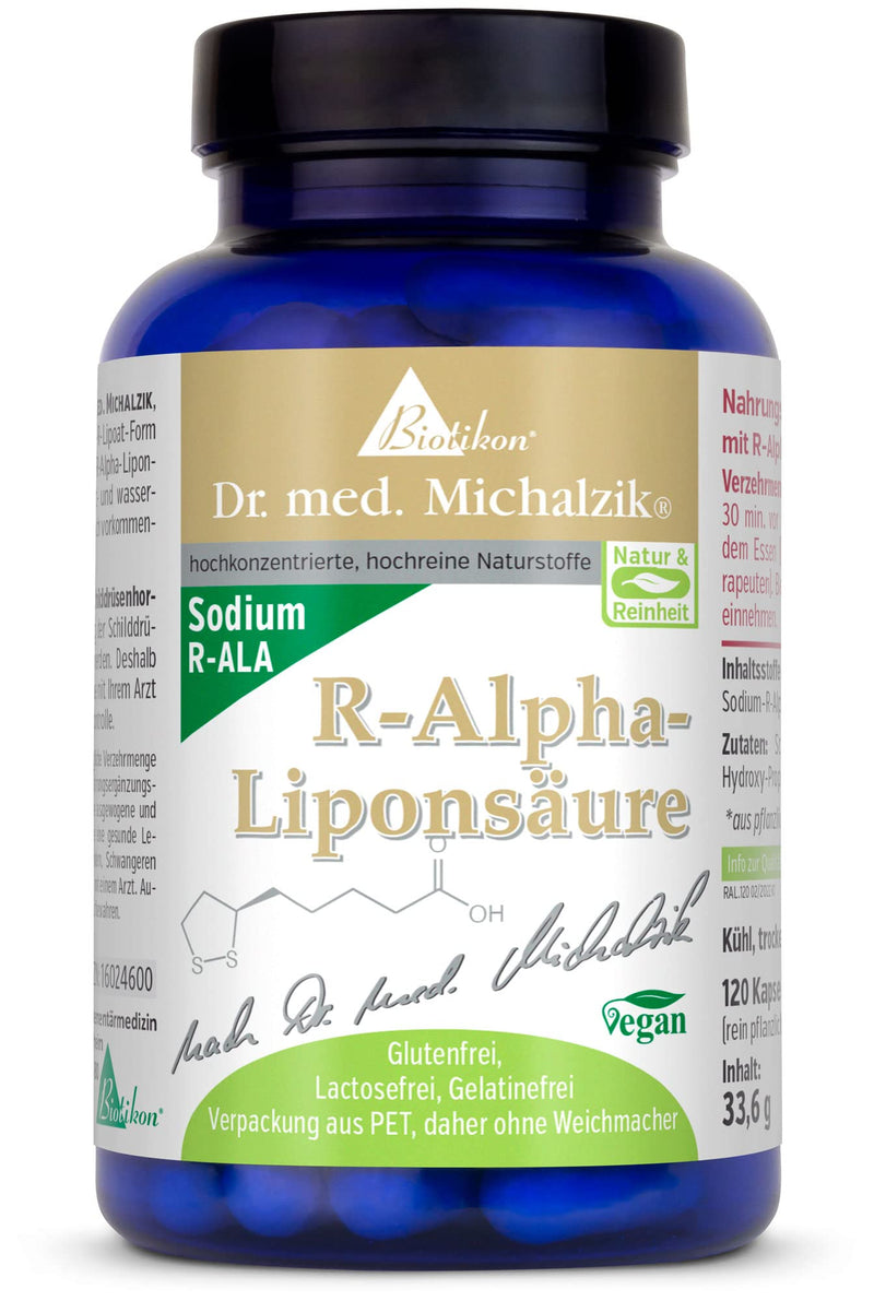 R-Alpha Lipoic Acid According To Dr. Med. Michalzik, Important Endogenous Substance, 200 Mg Pure R-Alpha Lipoic Acid Per Capsule, Without Additives, 120 Vegan Capsules - NewNest Australia