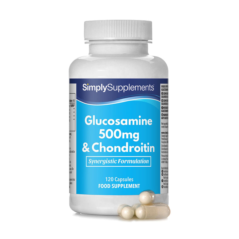 Glucosamine 500mg & Chondroitin - 120 capsules - 40 day supply - SimplySupplements - NewNest Australia