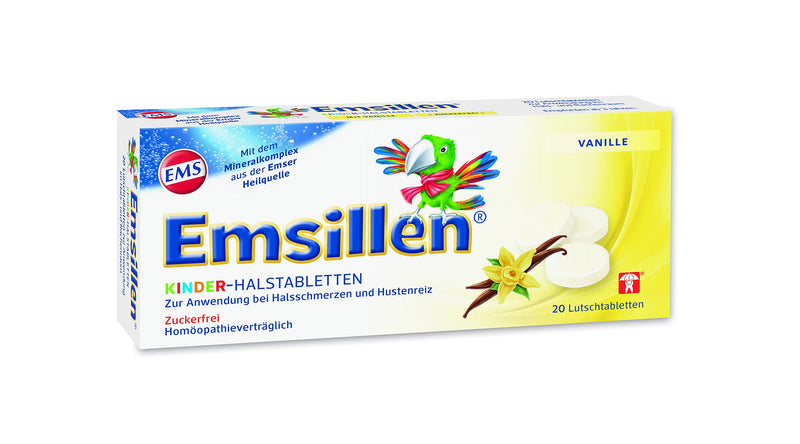 Emsillen children's throat lozenges with natural Emser salt / for sore throats and coughing irritation / 20 pieces - NewNest Australia