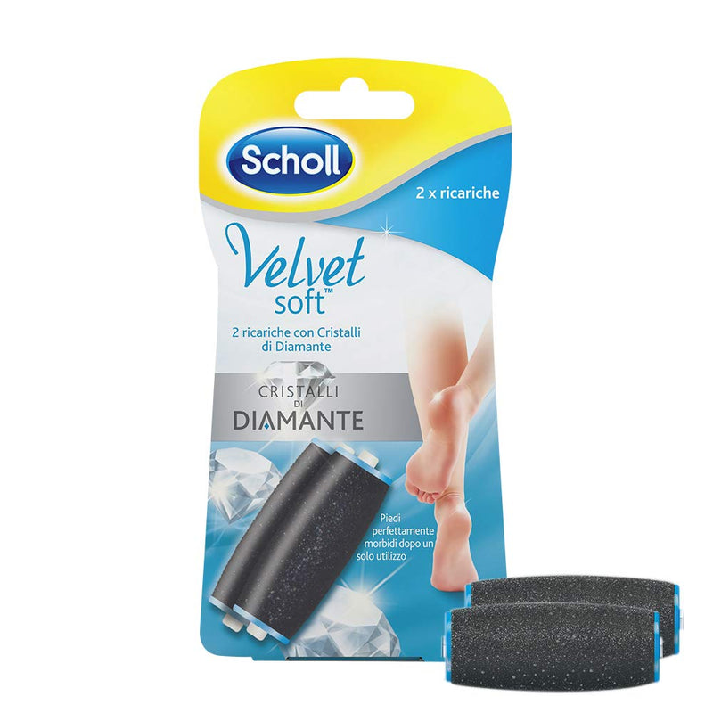 Scholl Velvet Soft, refill pack rolls of diamond crystals, 2 pieces - NewNest Australia