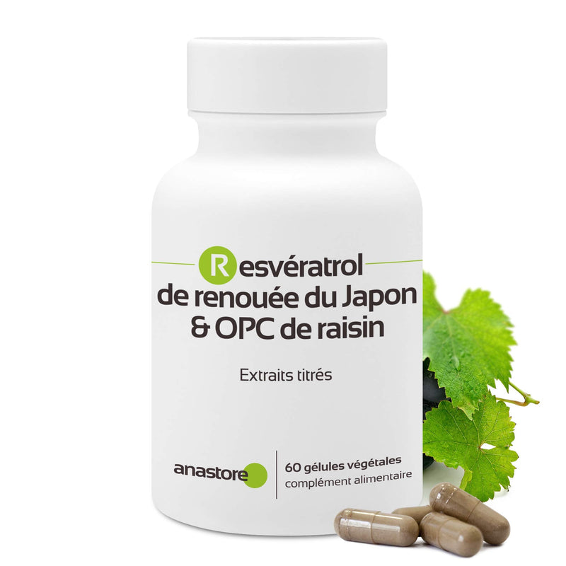 RESVERATROL from PROTYKIN® & OPC from grapes * 60 mg / 60 vegetable capsules * Titrated to 95% proanthocyanidin and to 50% resveratrol * Antioxidants, cardiovascular - NewNest Australia