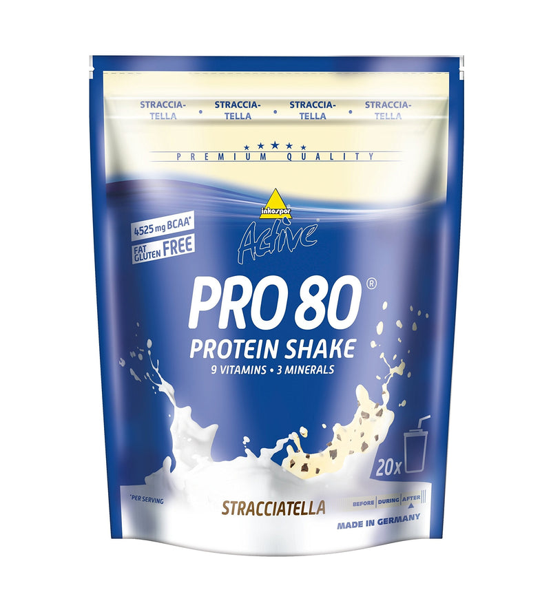 Inkospor Active Pro 80 Protein Shake, Stracciatela, 500g bag - NewNest Australia