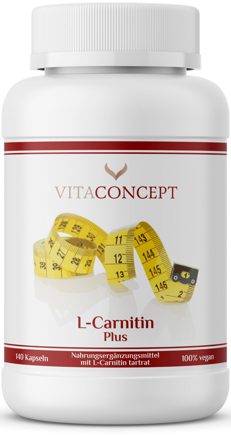 VITACONCEPT I L-Carnitine 2000 mg (daily dose) I 140 capsules high dosage I laboratory tested I Made in Germany - NewNest Australia