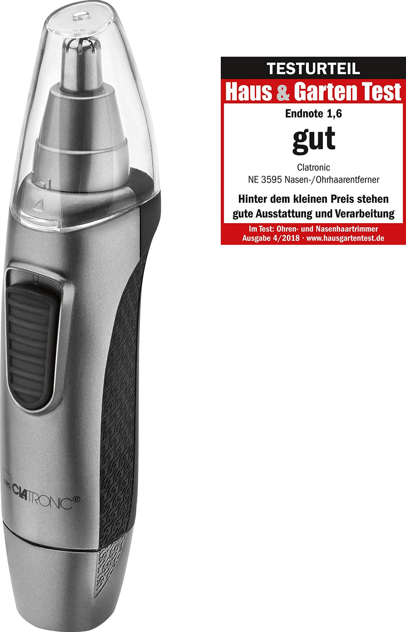 Clatronic NE 3595 nose/ear hair remover including light for precise personal care, stainless steel shaving head removable for cleaning - NewNest Australia