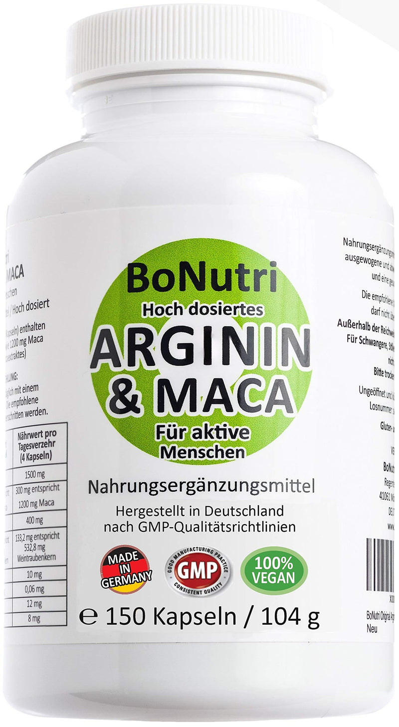 Autumn Sale: Comparison Sieger L-Arginine 2017 vergleich. Org. Bonutri Arginine 1500 mg & Maca 1200 mg 140 Capsules High Dose Monthly Needs L Arginine Magnesium Stearate Gluten Free Vegan Lactose Free - NewNest Australia