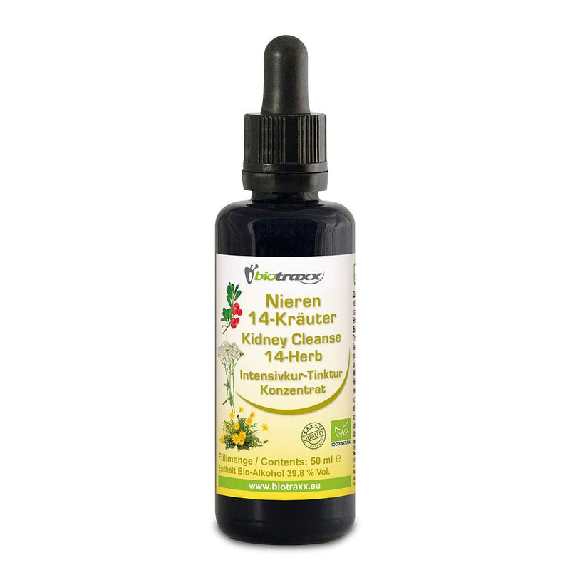 Biotraxx kidney 14 herb intensive treatment concentrate, 50 ml, revitalization of kidneys and bladder - NewNest Australia