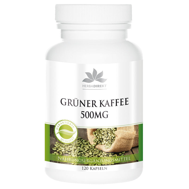 Green coffee 500mg - extract with 45% chlorogenic acid and 3% caffeine - 120 capsules - vegan | HERBADIREKT by Warnke vital substances - NewNest Australia