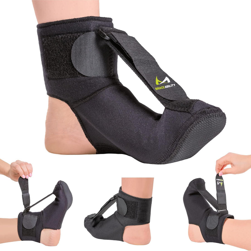 BraceAbility Plantar Fasciitis Night Socks | Soft Stretching Boot Splint for Sleeping, Achilles Tendonitis Foot Support & Heel Pain Relief Compression Sleeve (Large) Large - NewNest Australia