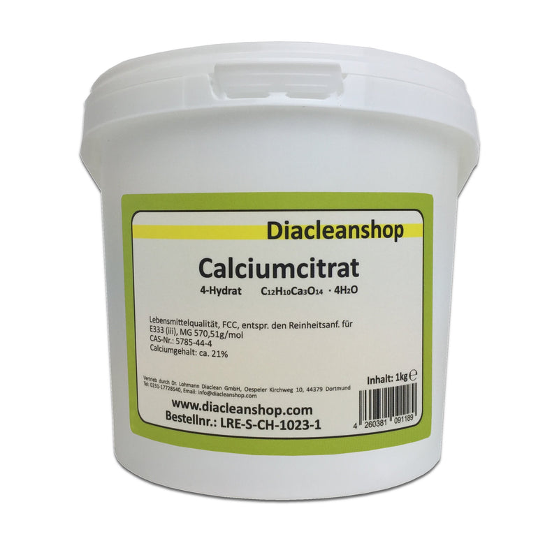 Calcium citrate powder 1kg - calcium content 21% - food grade - E333 (ii) - free of additives! - NewNest Australia