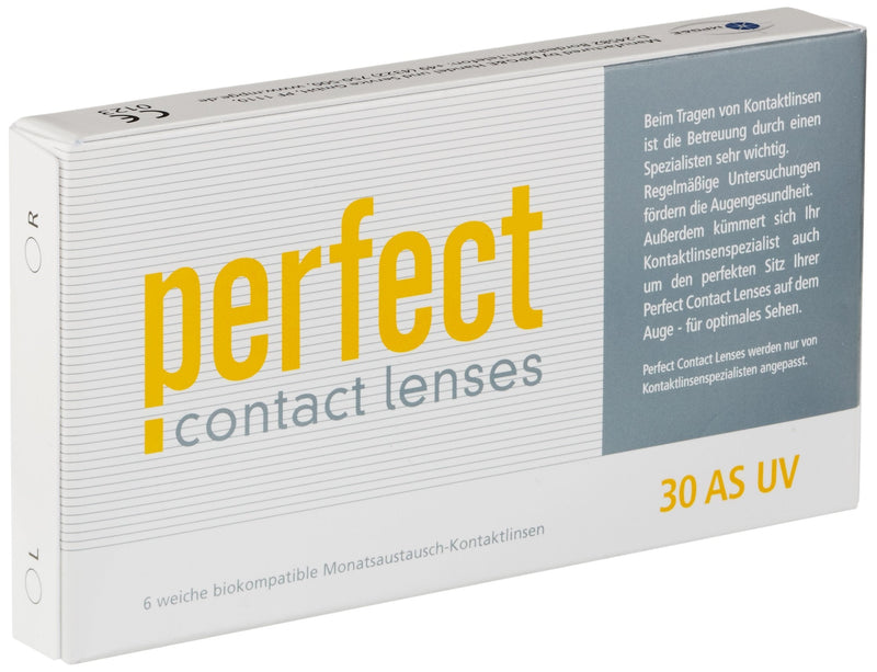 Perfect 30 AS UV monthly lenses soft, 6 pieces / BC 8.60 mm / DIA 14.20 mm / -3 diopters -3.0 diopters 8.6 millimeters 14.2 millimeters - NewNest Australia