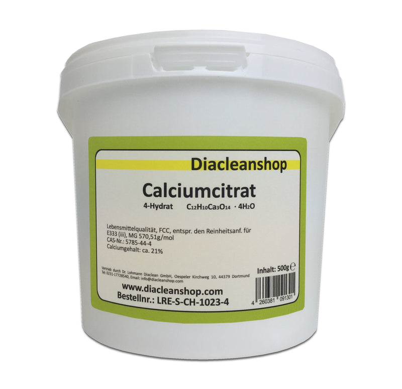 Calcium citrate powder 500g - calcium content 21% - food grade - E333 (ii) - free of additives! - NewNest Australia