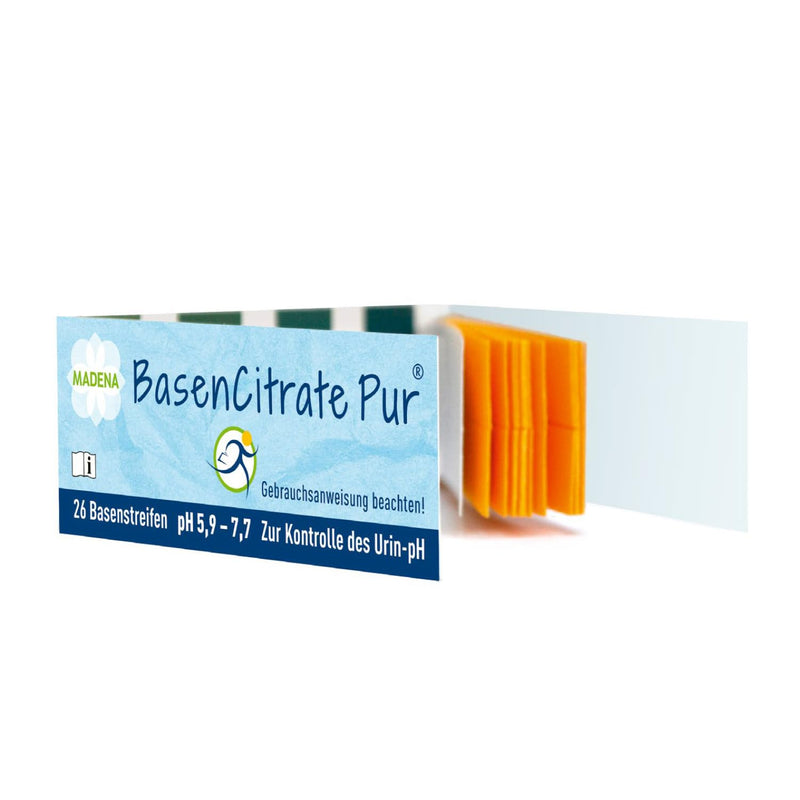 MADENA BasenCitrate Pur urine test strips, pack of 26, alkaline strips to check pH value in urine, test for acid-base balance - NewNest Australia