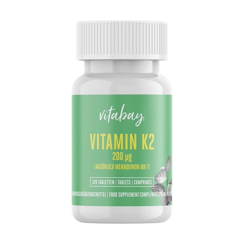Vitabay Vitamin K2 High Dose 200 ¬µg (Mcg) - Vegan 120 Vitamin K2 Tablets Mk7 Mk-7 - Vitamin K2 Mk7 200 ¬µg - Vit K2 Vitamin K 2 Vitamin K2 200 ¬µg All-Trans Form K2 Vitamin Vitamin-K2 Mk7 Vitamin K2 120 Pieces (Pack Of 1 ) - NewNest Australia