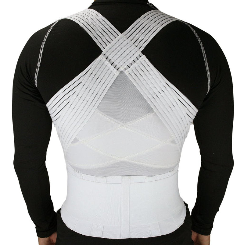 Obbomed Mb-3400Xl Chest Shoulder Posture Corrector, Lower Back Support, Wrap Brace Belt, Breathable Strap, Correction Round Back, Hanging Shoulders, Humpback Shoulder, Cavic Back Lumbar Spine, Suitable For Men And Women - Xl: 39-42" - NewNest Australia