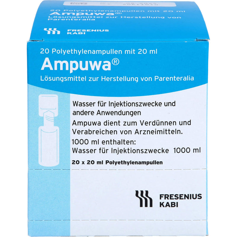 Ampuwa water for injections polyethylene ampoules, 400 ml solution - NewNest Australia