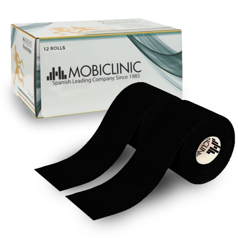 Mobiclinic, Kinesiology Tape Mobitape 5Cm X 5M Kinesiology Therapy Tape Sports Muscle Tightening Hypoallergenic Breathable Waterproof Kinesiology Tape Colorful 12 Rolls Black - NewNest Australia