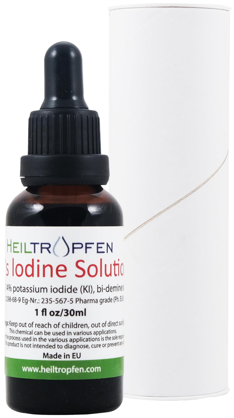 Lugol's iodine solution 7% 30ml | 21% Lugol's liquid formulation | Pharmaceutical Grade Ingredients | 7 percent elemental iodine and 14% potassium iodide | Lugol's solution | Healing Drops® - NewNest Australia