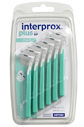 3x Interprox plus interdental brushes green micro pack of 6 (3x pack of 6) - NewNest Australia
