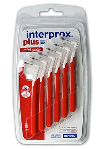 3x Interprox plus interdental brushes red mini conical pack of 6 (3x pack of 6) - NewNest Australia