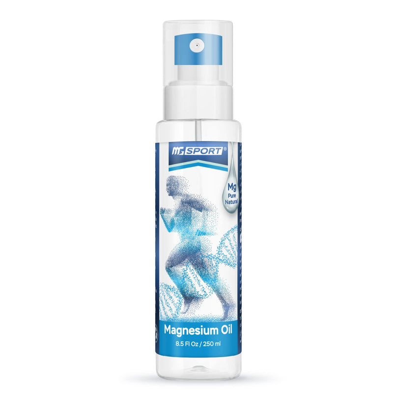 MgSport Highly efficient pure 250 ml magnesium oil spray, 100% natural magnesium chloride without preservatives from the Dead Sea, helps with sleeping, muscle tension and leg cramps - NewNest Australia