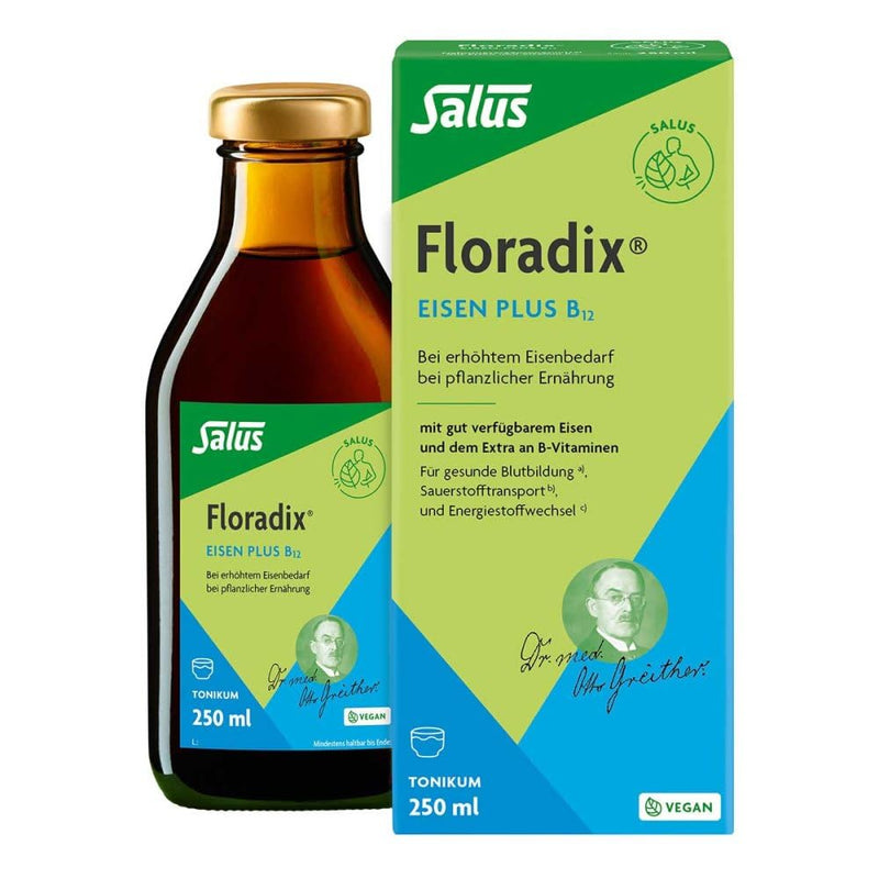 Floradix iron plus B12 vegan tonic 250 ml - NewNest Australia