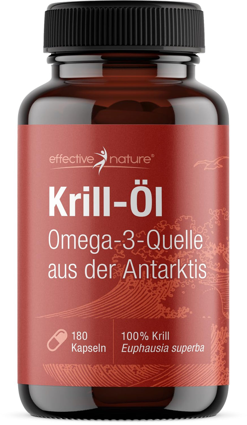 High-dose krill oil capsules with 1000 mg per day - 180 capsules for 3 months - Valuable omega-3 source - Superba krill oil with 100 mcg astaxanthin - NewNest Australia