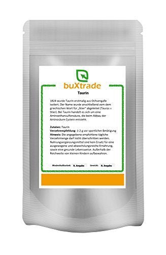 Buxtrade 500 g Taurine – pure/without additives | powder | conditional-essential amino acid | Sports dietary supplements | vegan nutrition 500 g (pack of 1) - NewNest Australia