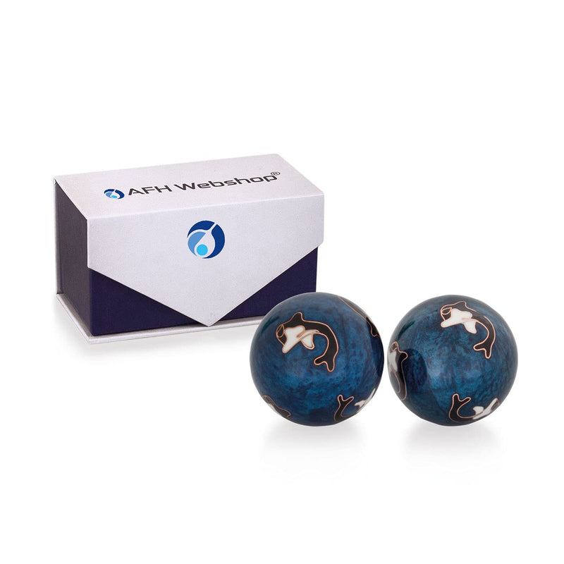 Meditation Qi-Gong balls with sound work | sound balls | Yin Yang | Design dolphin | different diameters (Ø 45 mm) - NewNest Australia