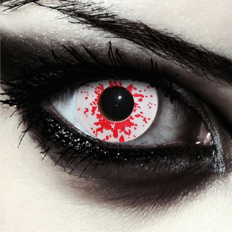 Colored Lenses Blood Splatter Contact Lenses in White White Bloody Red Lenses Pack Of 2) – Model: Blood Splash - NewNest Australia