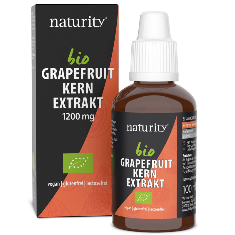 NATURITY organic grapefruit seed extract, 1200 mg bioflavonoids/100 ml, certified organic quality, vegan and made in Germany, easy and clean to use 100 ml (pack of 1) - NewNest Australia
