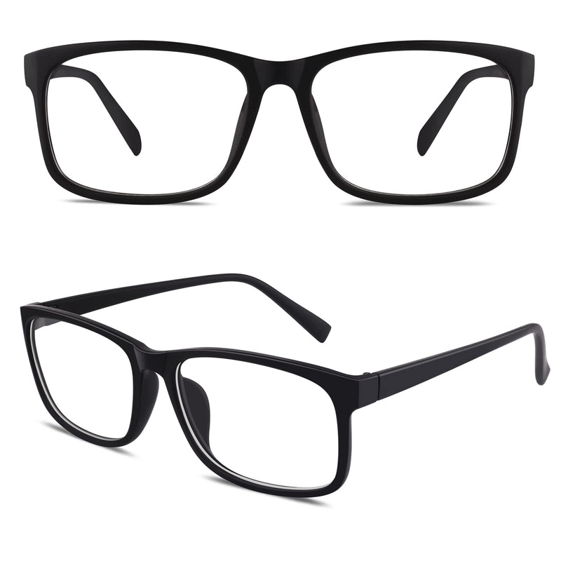 CGID CN12 glasses extra narrow frame! Slim Rectangle Nerd Clear Glasses A Matte Black - NewNest Australia